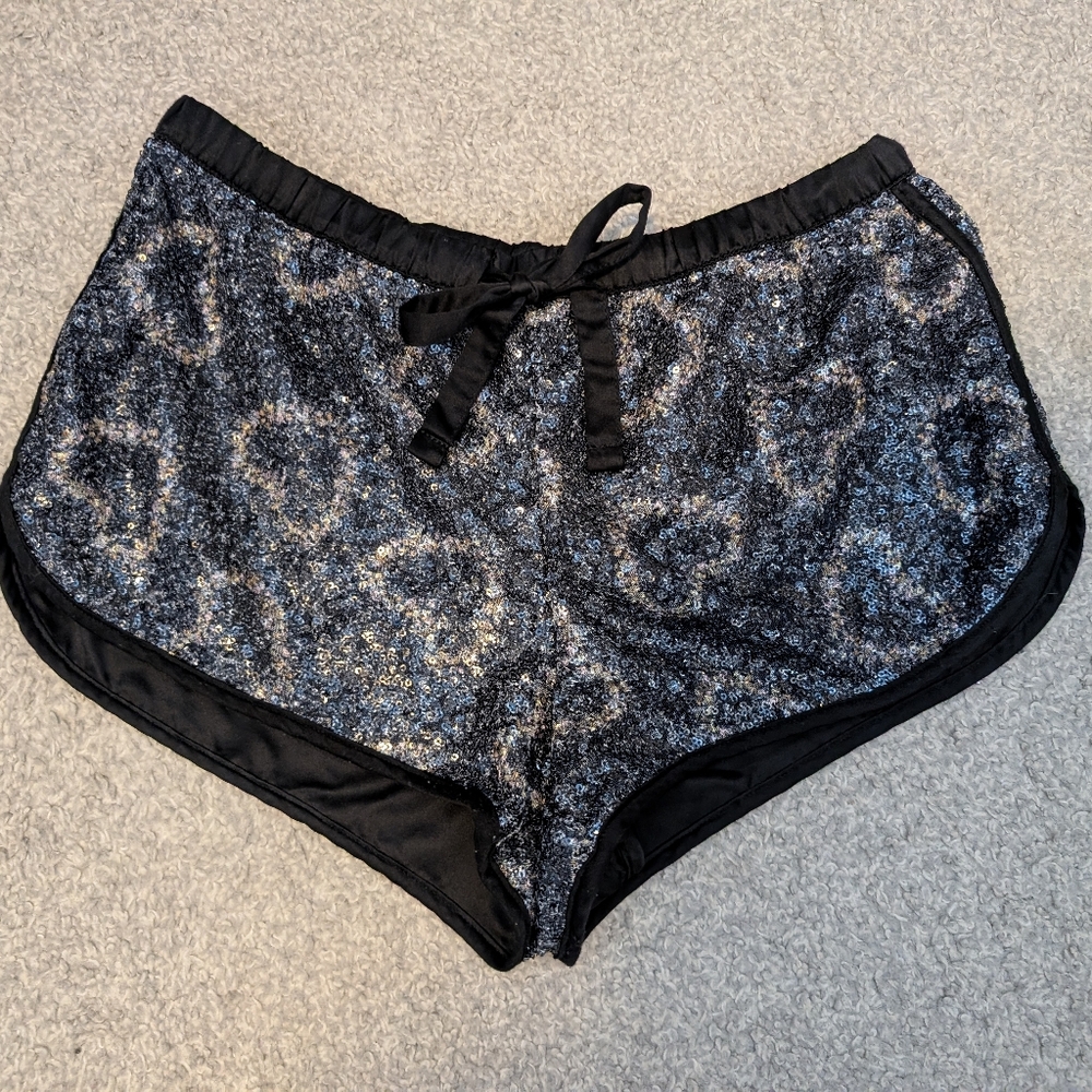 3 For $24 Victoria's Secret Black and Gold Lounge Shorts - Picture 4 of 6